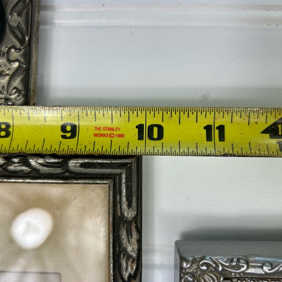Vintage Frames Silver Photo Frame Wall Hanging Gallery Metal Wood Lot of Four - Picture 4 of 9